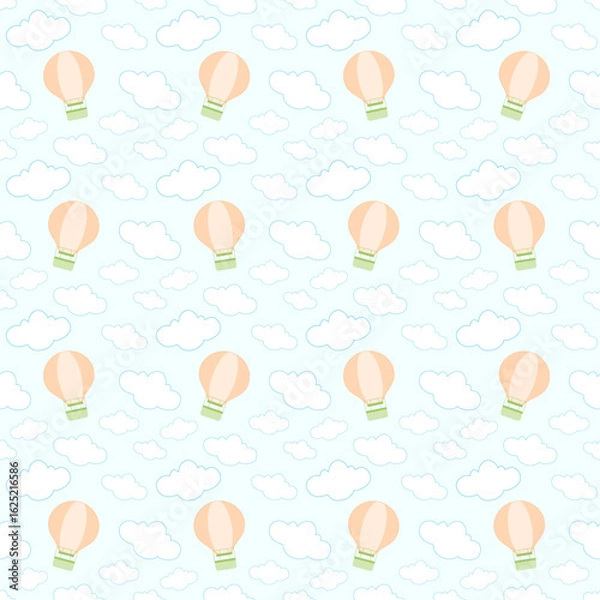 Fototapeta seamless balloon pattern