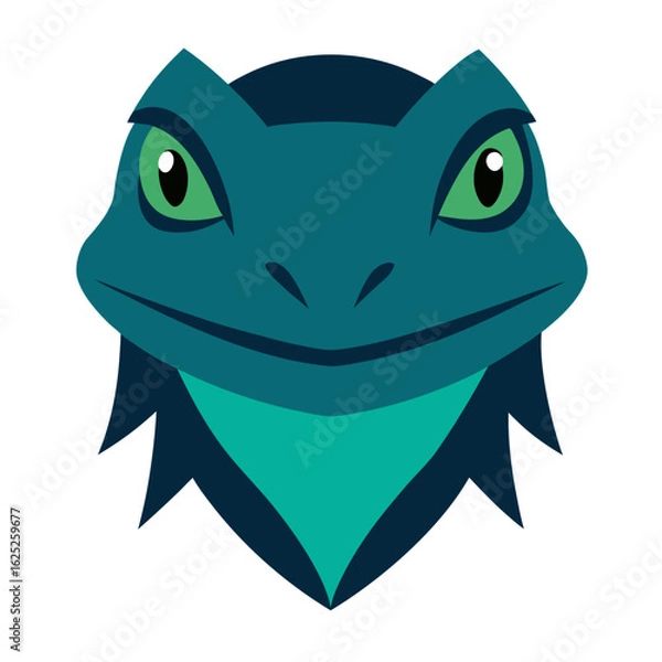 Fototapeta Stylish Design Lizard Head Vector Style on White