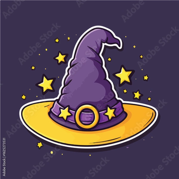 Fototapeta Flat Vector Magic Hat for Halloween