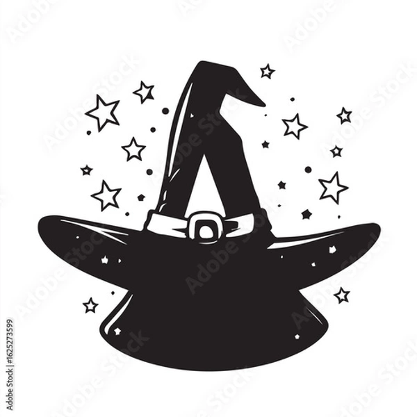 Fototapeta silhouette of a witch