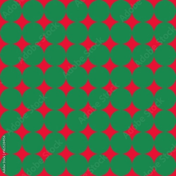 Obraz red and green seamless pattern