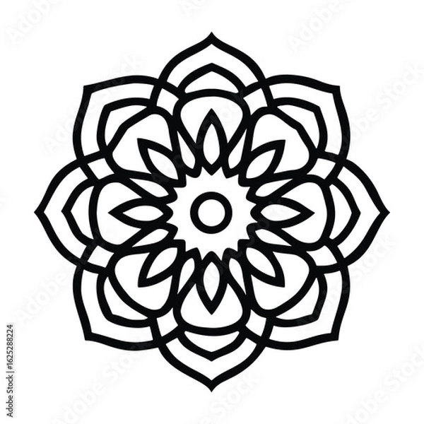 Obraz Simple geometric mandala flower design