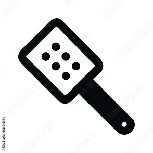 Fototapeta Simple hairbrush glyph icon for beauty and grooming