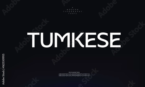Fototapeta Tumkese Minimal font creative classy alphabet. Typography minimalistic font . vector illustration