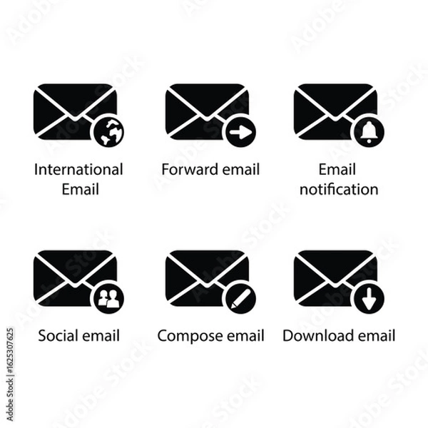 Obraz International, Forward, notification, Social, Compose, Download, email icon