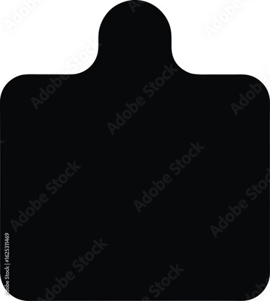 Obraz black tab icon silhouette on white background