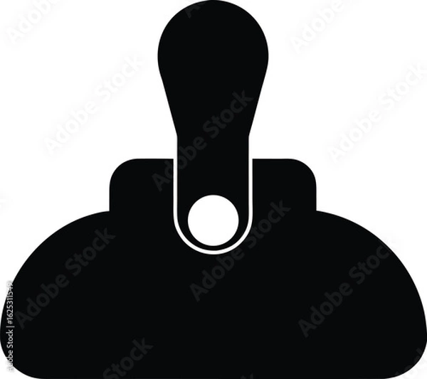 Obraz black toggle on silhouette on white background