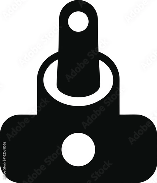 Obraz black toggle switch silhouette on white background
