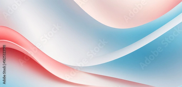 Fototapeta Gentle pastel wave background with soft intersecting lines and subtle gradients