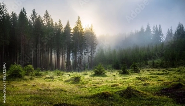 Obraz mysterious forest clearing atmospheric nature landscape