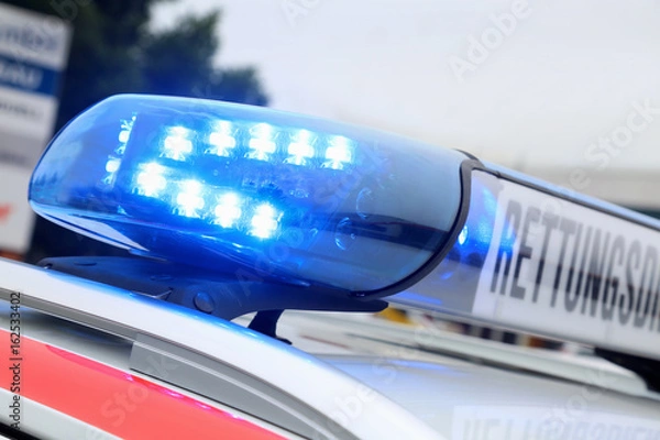 Obraz Blaulicht an einem Rettungswagen