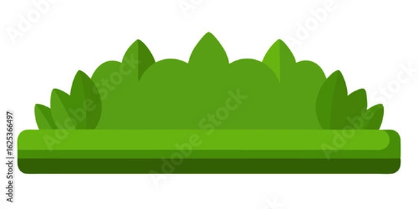 Fototapeta Hedge Garden Grass Patch Cartoon Vector for Backyard Landscape Design