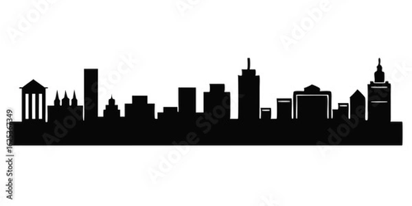 Fototapeta los angeles skyline with reflection