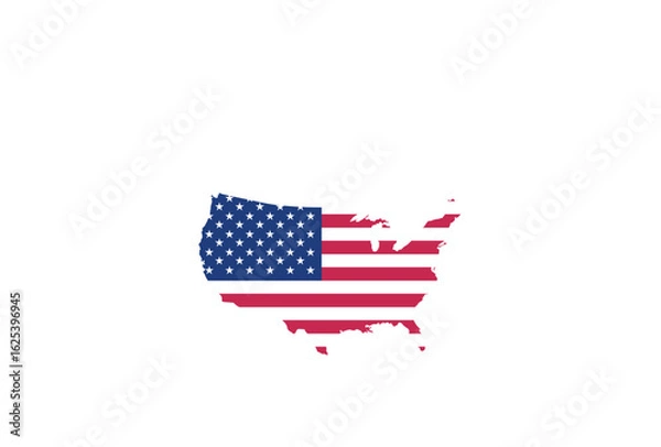 Fototapeta usa flag map
