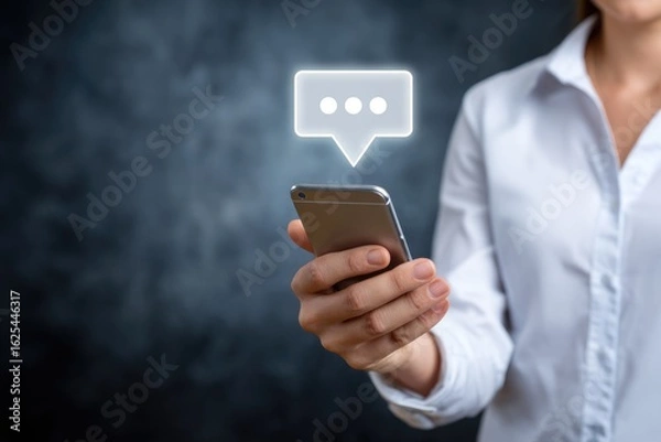 Fototapeta Message signal transmission device, digital symbol structure, cellular format composition, mobile protocol usage, short notification burst, pocket communicator tool, compact expression phrase