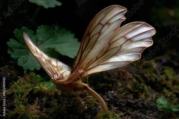 Obraz Enchanted Forest Insect with Shimmering Wings
