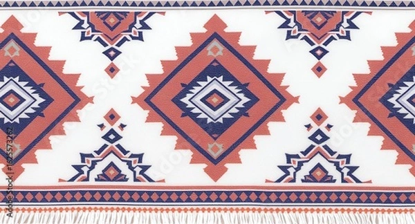 Obraz Geometric Pattern Tribal Design Textile Background