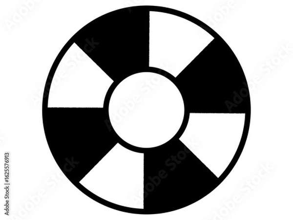 Fototapeta シンプルなピンクシンプルな黒と白ののうきわ透過イラスト素材と白のうきわイラスト素材