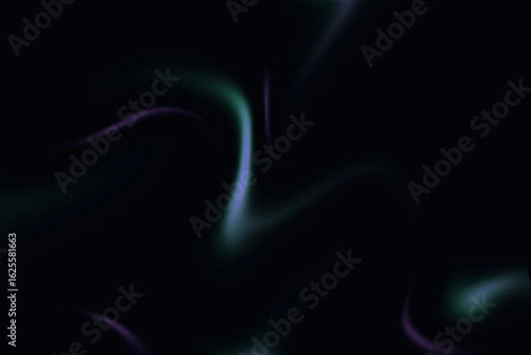 Obraz Abstract Neon Light Wave: Abstract Colored Flowing Lines on Black Background
