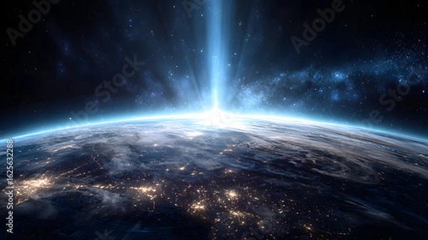 Obraz Earth and Stars Space Vector