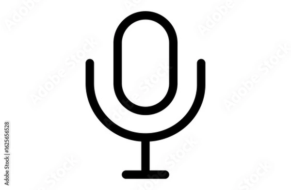 Fototapeta マイクのシンプルなベクターアイコン