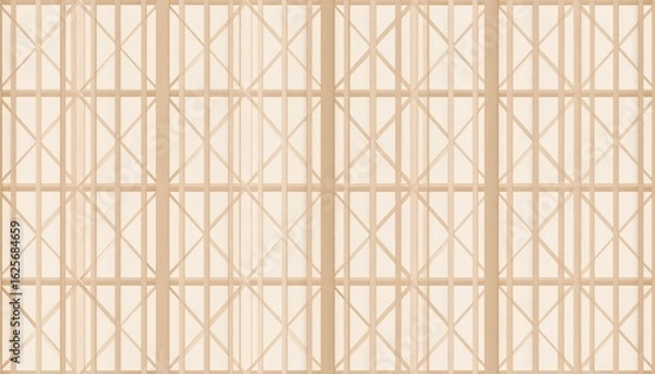 Fototapeta 玉垣の格子構造を幾何学化した神道背景