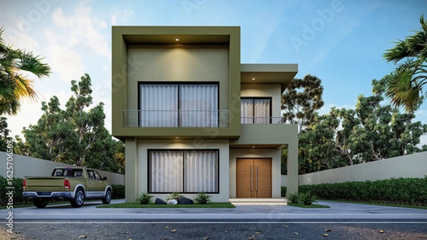 Obraz Stylish entrance of luxury home 1