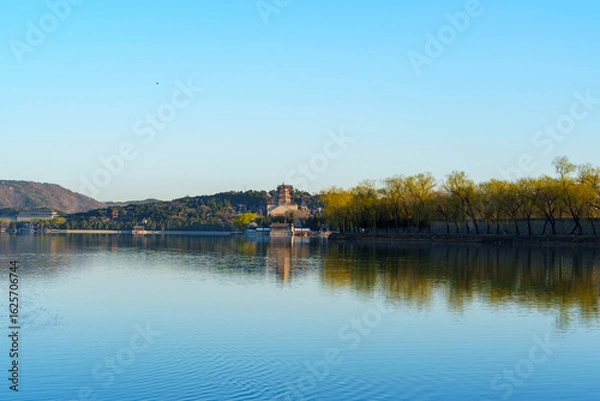 Obraz Distant View of the Tower of Buddhist Incense in Summer Palace, Beijing, China