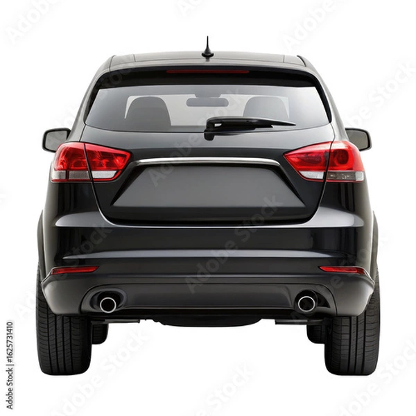 Obraz car back view isolated on transparent white background, clipping path