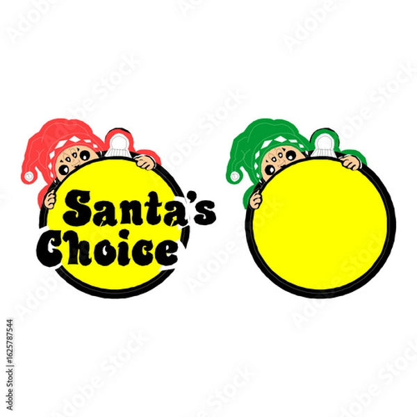 Obraz santa's choice sticker set