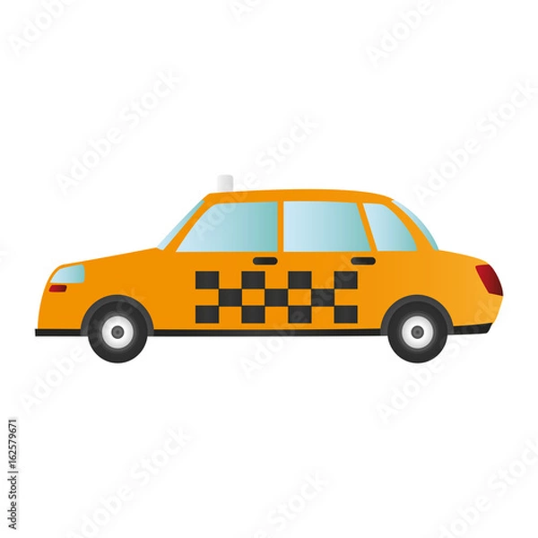 Fototapeta taxi or cab sideview icon image