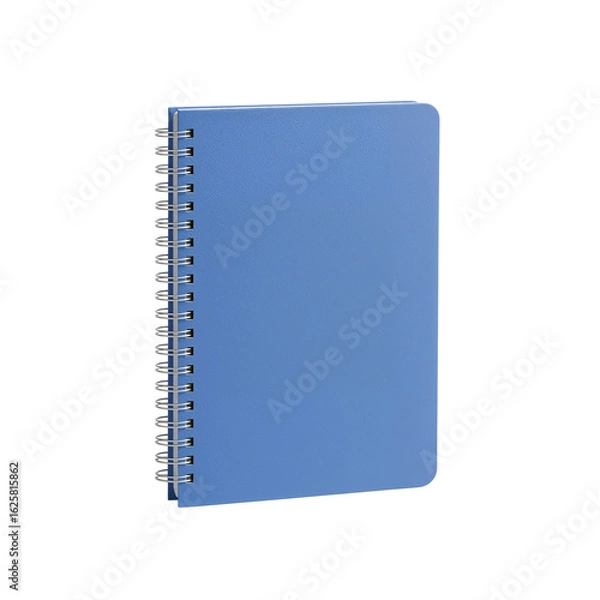 Obraz Elevated azure notebook with spiral binding captures stillness against a stark void scene with