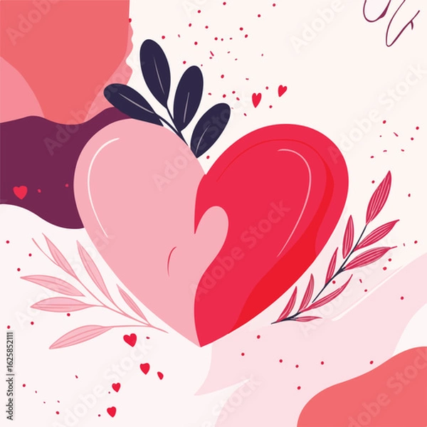 Obraz Romantic Red Hearts Background Design