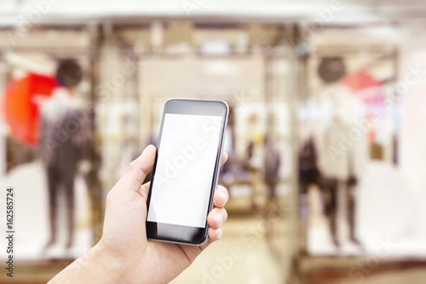 Obraz mobile phone with display window of fashion