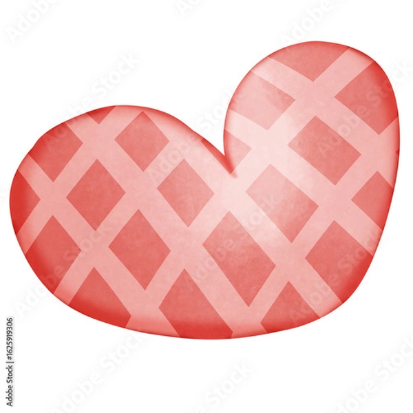 Obraz Lattice Pattern Red Heart Cookie Cutout Design