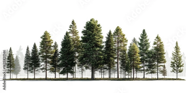 Obraz Transparent a photorealistic forest
