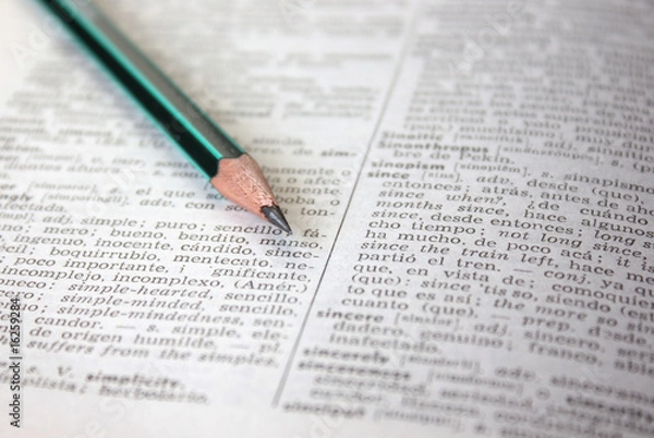 Obraz Text background with pencil