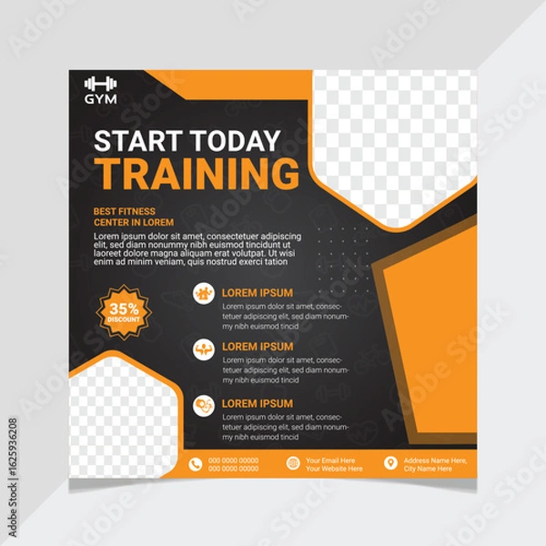 Obraz gym poster design