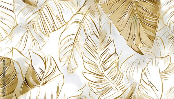 Obraz palm leaves background