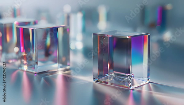 Obraz glass of water on blue background