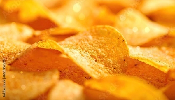 Obraz Potato chips close up
