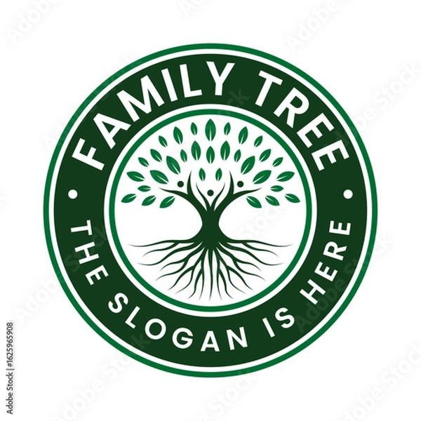 Obraz Tree family logo Replaceable Text