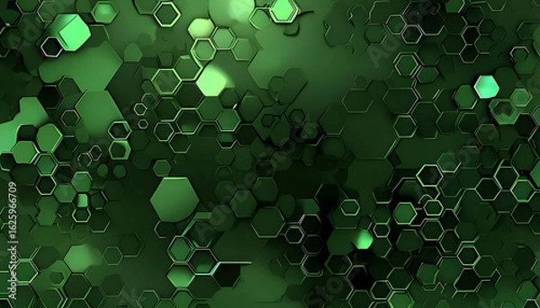 Obraz abstract green background with bubbles