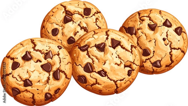 Fototapeta 쿠키 일러스트