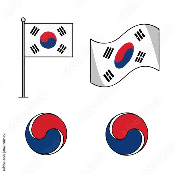 Obraz flag of south korea