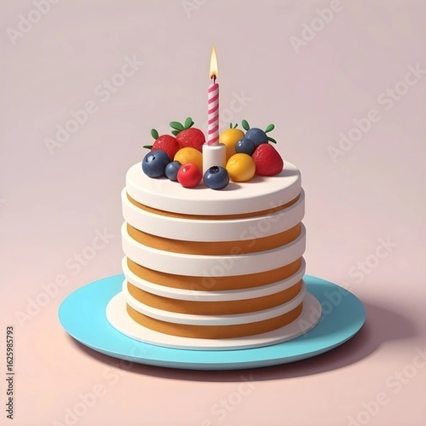 Obraz cake with candles