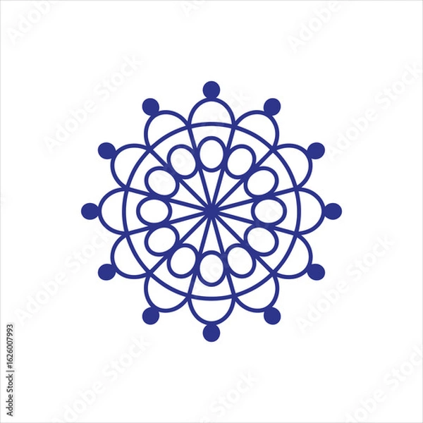 Fototapeta Minimalist black and white vector icon set with color options