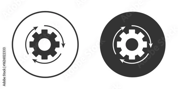 Fototapeta Continuous changes icon flat. Illustration isolated vector sign symbol