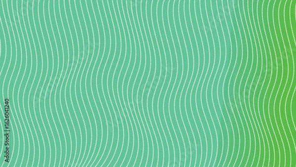 Obraz Green and Teal Gradient Wavy Dot Pattern abstract background