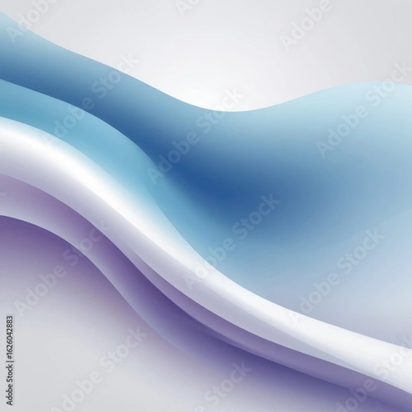 Obraz Abstract blue wave flowing curve design background